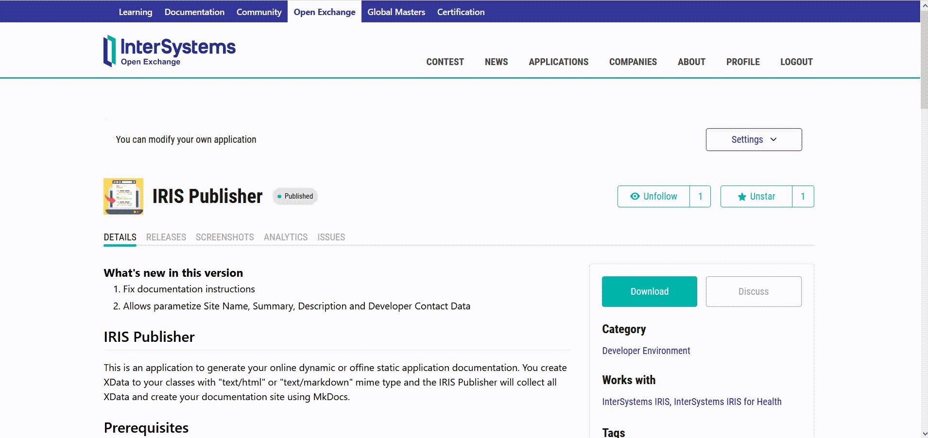 El Publicador de IRIS en acción