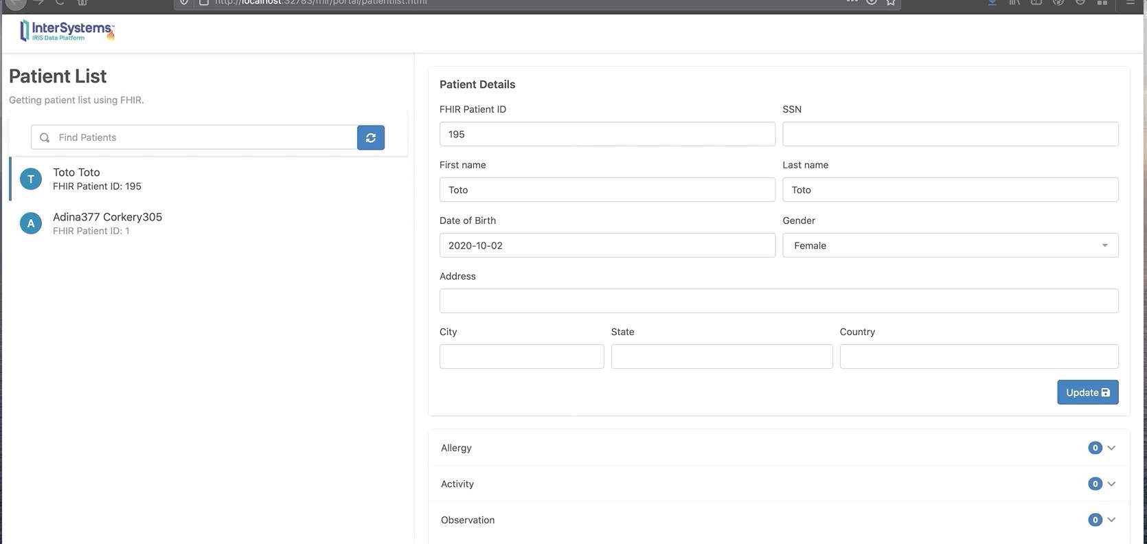 portal de actividades